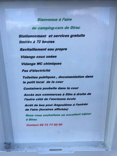 Aire de camping-car de Dirac