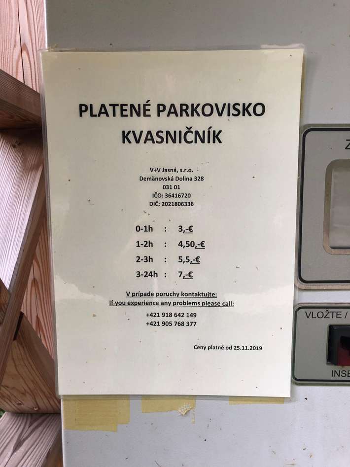 Secured parking directly on the ski slope