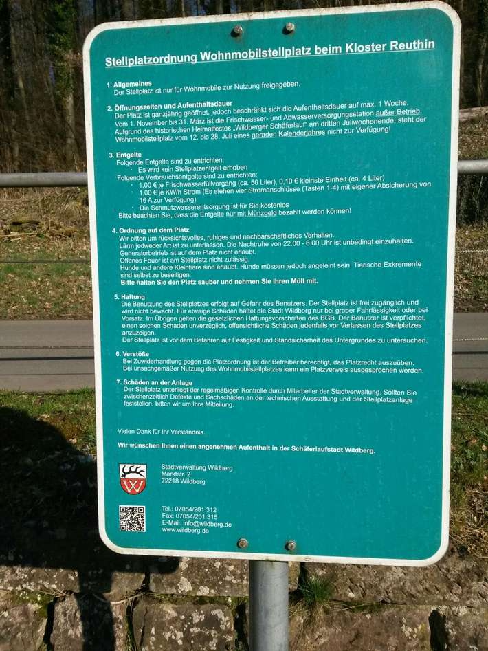 Wohnmobilstellplatz Kloster Reuthin