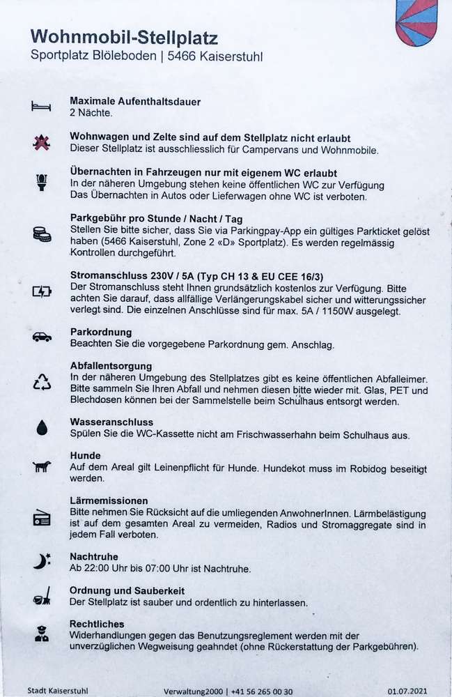 Wohnmobilstellplatz Sportplatz Blöleboden