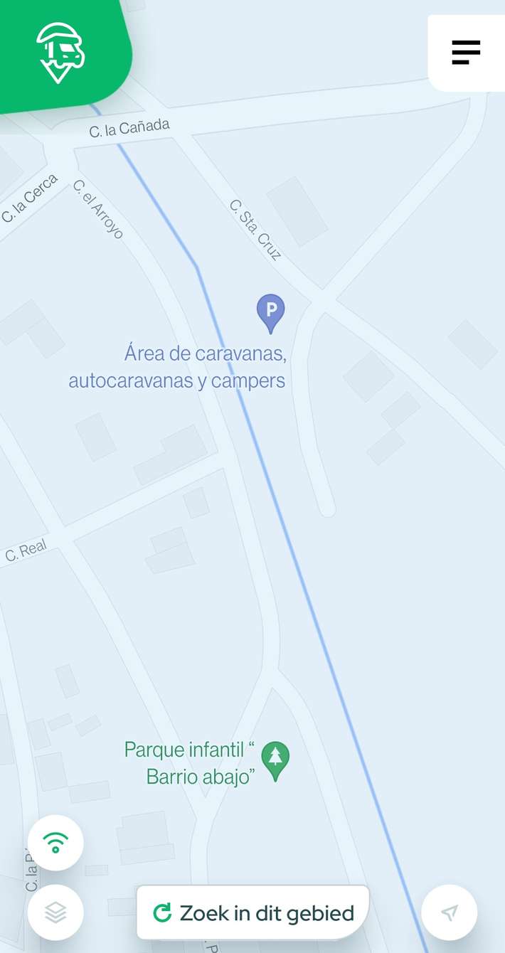 Área de caravanas, autocaravanas y campers