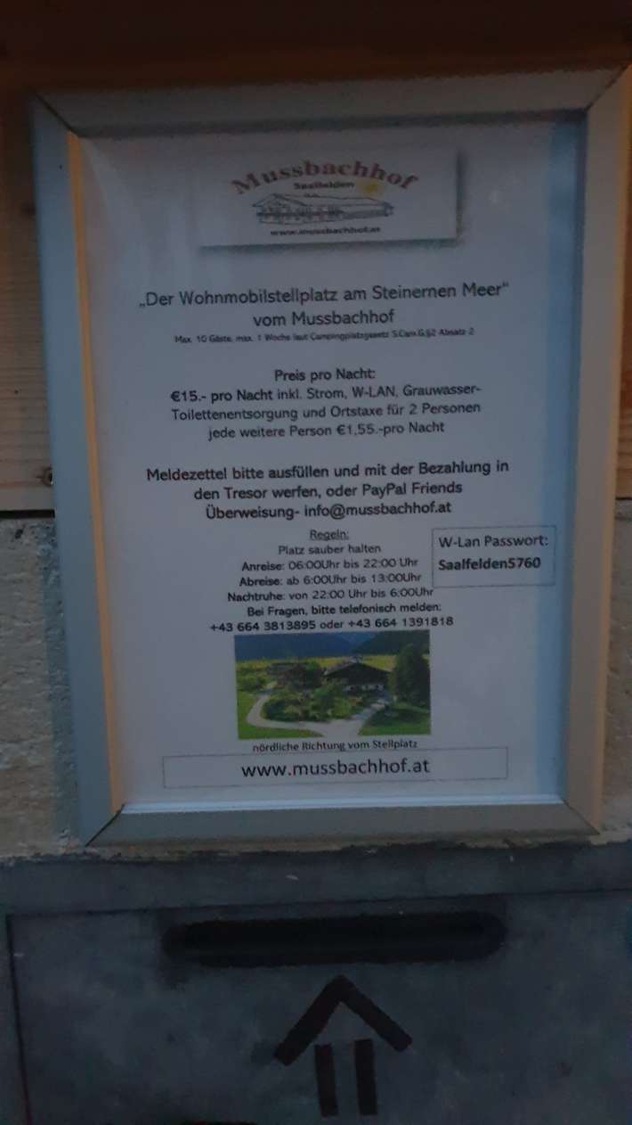 Stellplatz am steinernen Meer