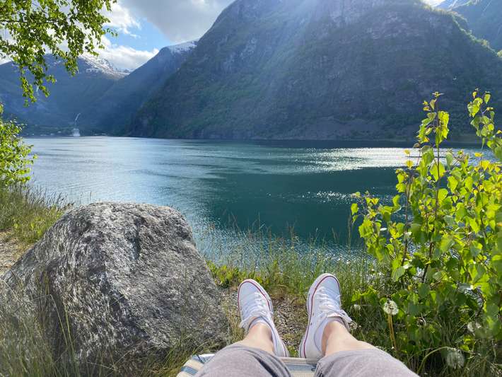 Strandavegen E16 Aurland, Noorwegen