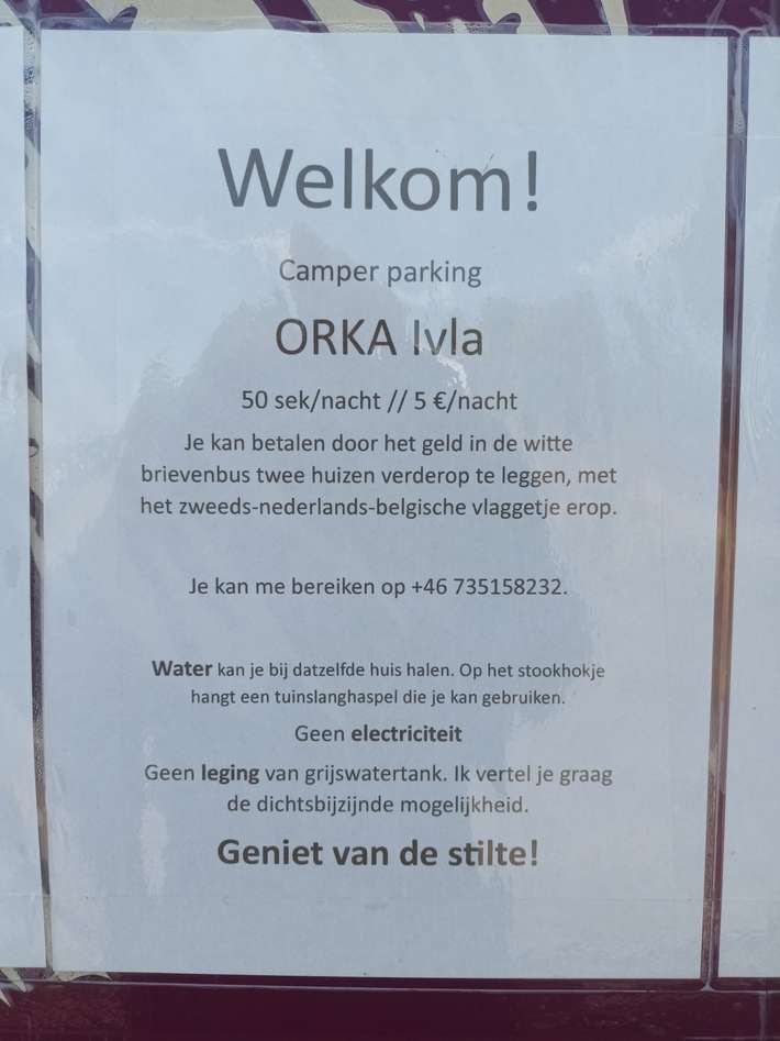 Ställplats Orka Ivla
