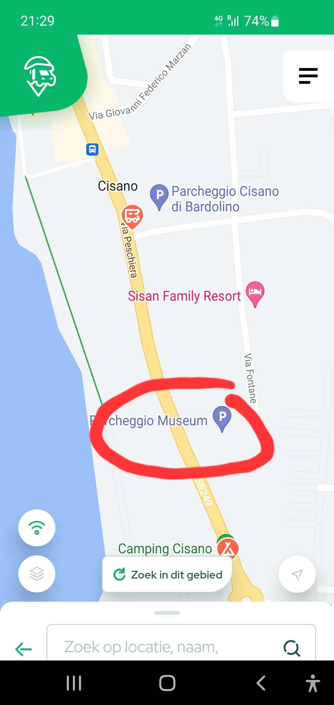 Parcheggio Cisano