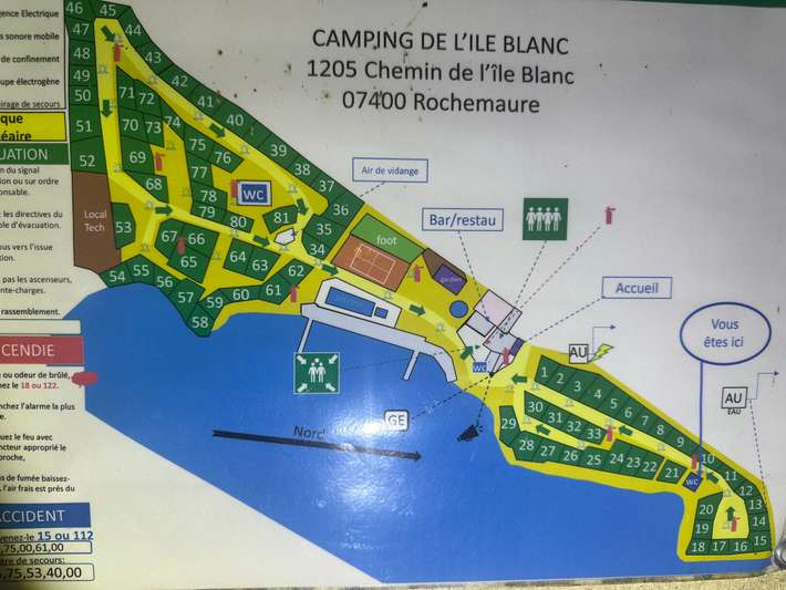 Camping de l'île Blanc