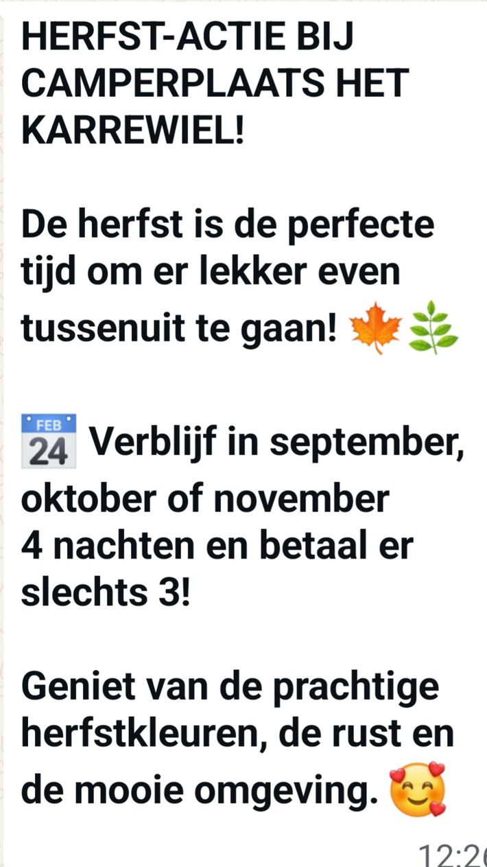 Camperplaats het Karrewiel