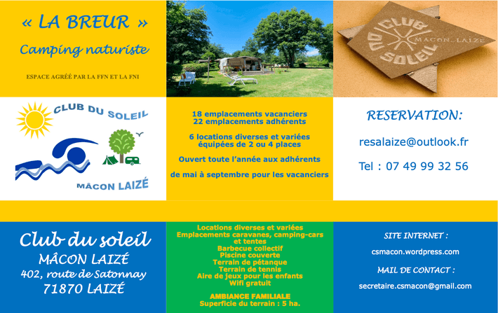 La Breur camping naturiste