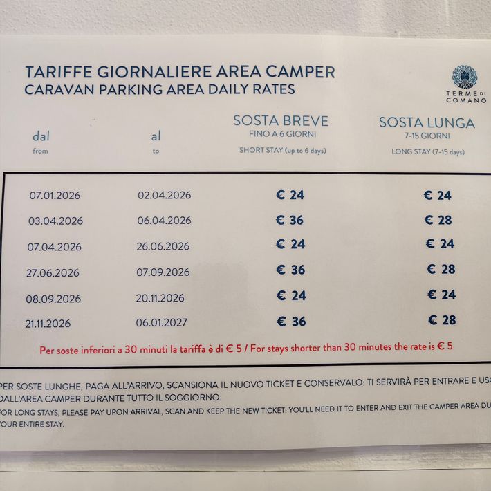 Area Camper Comano