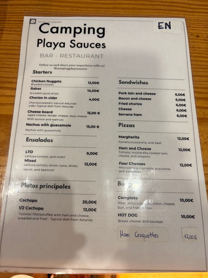 Camping Playa Sauces