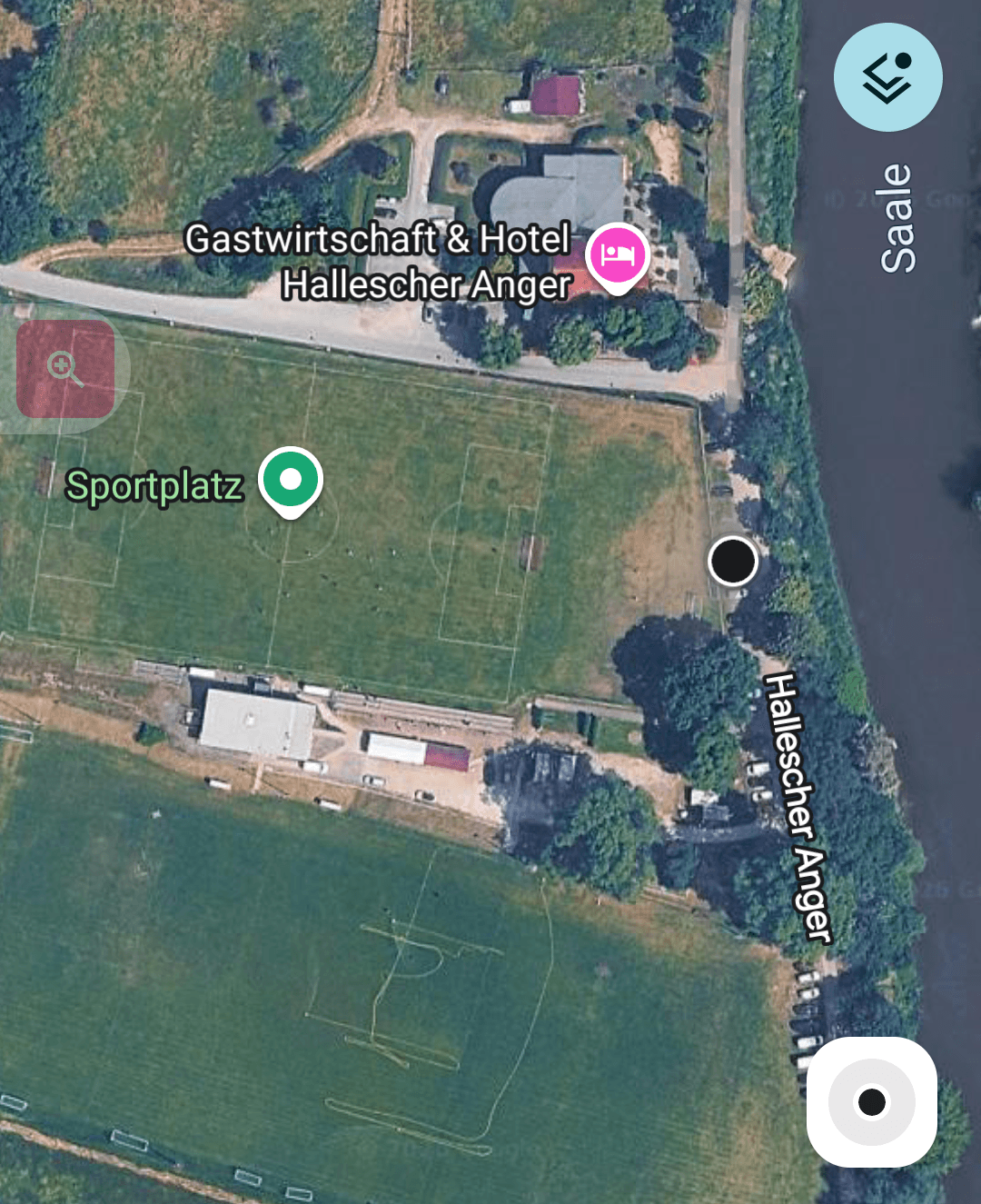 Parkplatz an der Saale