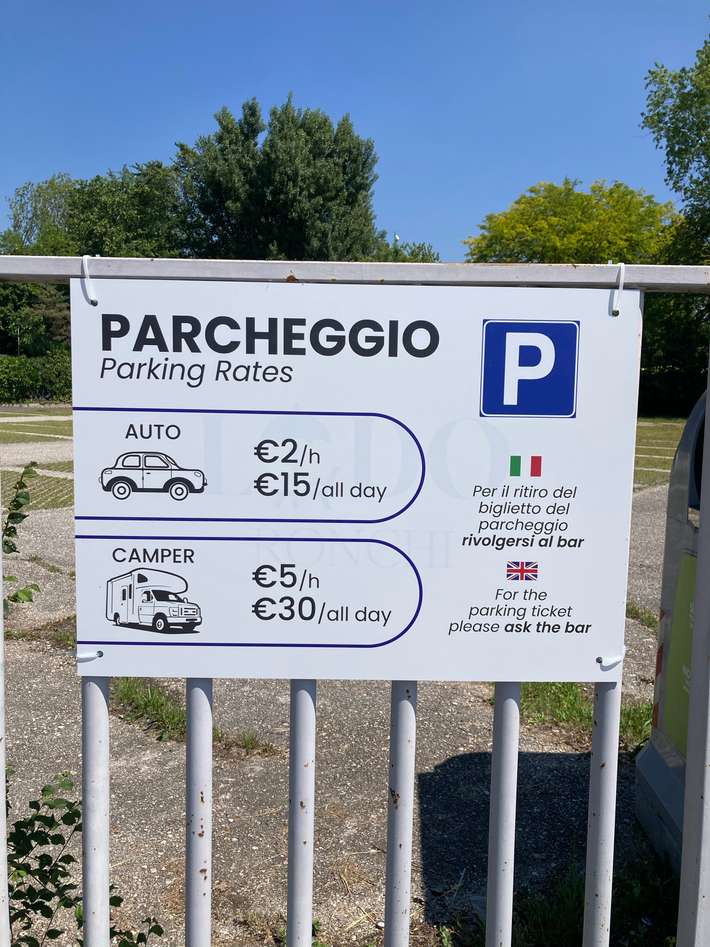 Parcheggio zona lido Ronchi