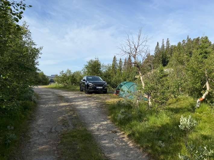 Parkeerplaats in de natuur