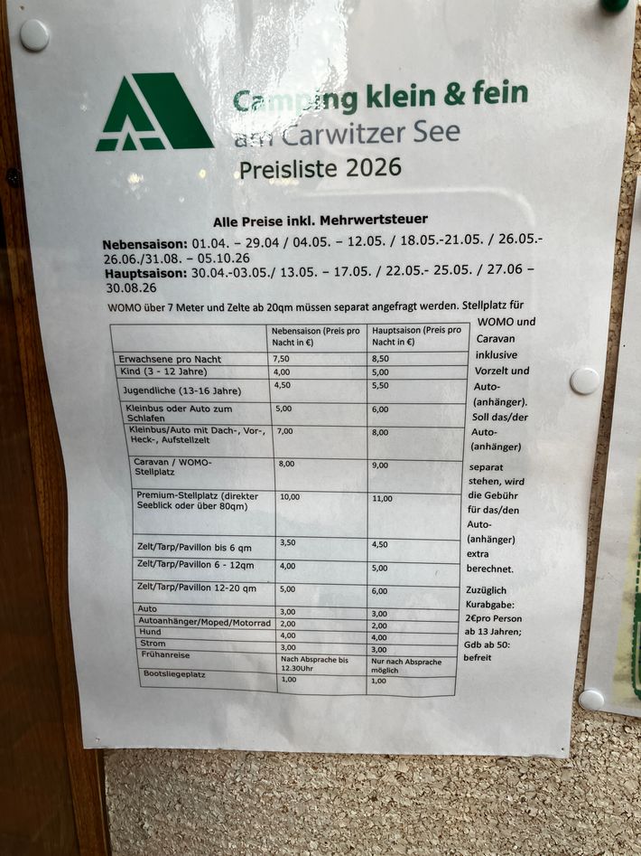 Campingplatz ‘Klein & Fein’ am Carwitzer See
